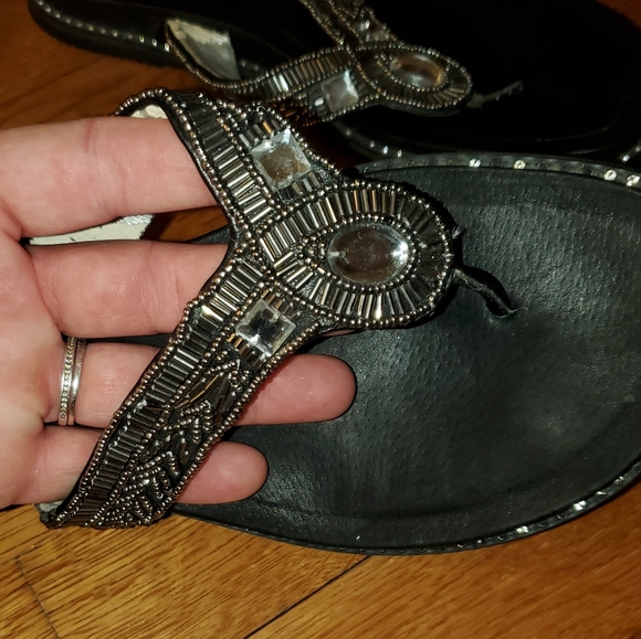 Alegria Black Studded Sandal sz. 38 (8) - Picture 4 of 8